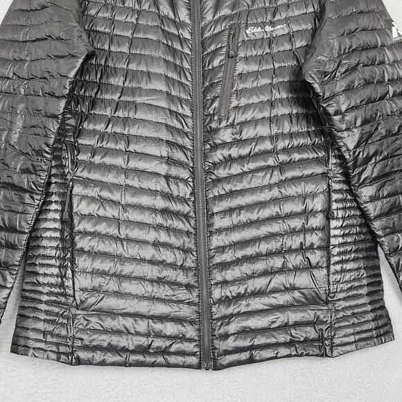 Eddie Bauer Jacket Mens Medium Black First Ascent Down Lightweight Puffer - Picture 6 of 13